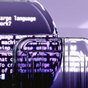 Representação abstrata de modelos de linguagem e tecnologia de inteligência artificial.